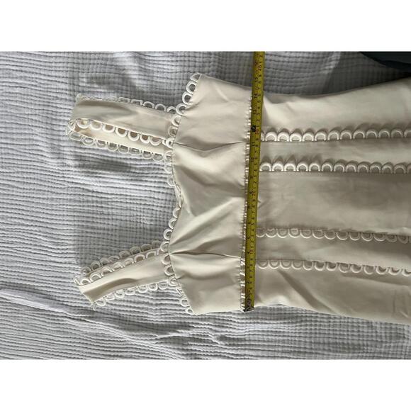 Anthropologie x BHLDN - White Sleeveless Midi Dress with Scalloped Edges, Size S - Picture 11 of 12